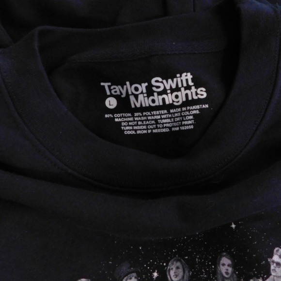 TAYLOR SWIFT Midnights Eras Navy Blue Crewneck Sweatshirt Pullover Concert Music - Picture 8 of 9